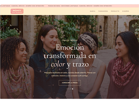 Tienda en línea para mascadas de seda moniv