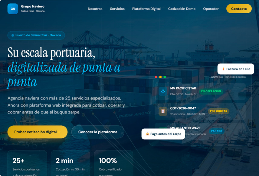 Software integral para agencia Naviera